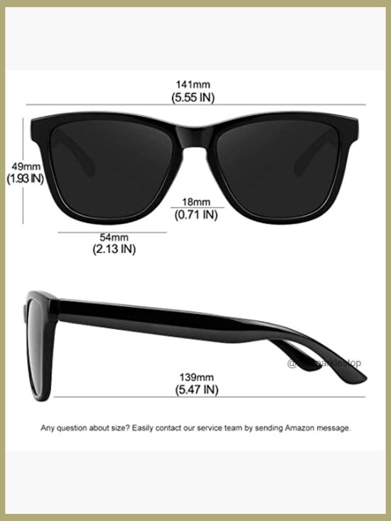 Polarized Sunglasses with UV400 Protection, Plastic Frame, 3 Pack
